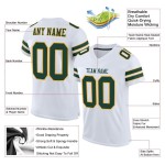 Maglia da calcio a rete bianca verde-oro personalizzata autentica Maglia da calcio a rete bianca verde-oro personalizzata autentica