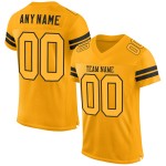 Maglia da calcio autentica personalizzata in maglia oro-nera oro Maglia da calcio autentica personalizzata in maglia oro-nera oro