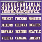 Maglia autentica da football viola personalizzata in maglia oro antico-bianco Maglia autentica da football viola personalizzata in maglia oro antico-bianco