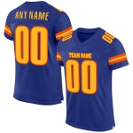 Maglia da calcio personalizzata Royal Mesh oro-arancio autentica Maglia da calcio personalizzata Royal Mesh oro-arancio autentica
