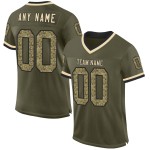 Maglia da football americana autentica, stile retrò, colore nero-crema, Olive Salute Custom Camo Maglia da football americana autentica, stile retrò, colore nero-crema, Olive Salute Custom Camo
