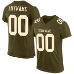 Servizio per maglia da football oliva personalizzata autentica crema Salute Mesh Servizio per maglia da football oliva personalizzata autentica crema Salute Mesh