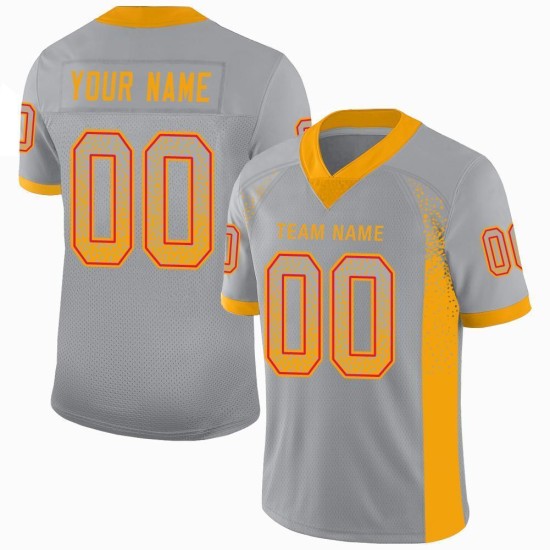 Maglia da football personalizzata in maglia grigio chiaro Drift Gold-Scarlet Fashion Maglia da football personalizzata in maglia grigio chiaro Drift Gold-Scarlet Fashion