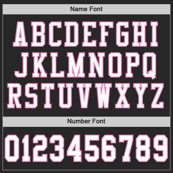 Maglia da calcio autentica personalizzata nera, bianca e rosa Maglia da calcio autentica personalizzata nera, bianca e rosa