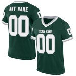 Maglia retrò autentica da football personalizzata, verde, bianca e grigia Maglia retrò autentica da football personalizzata, verde, bianca e grigia
