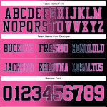 Maglia da football nera autentica personalizzata in mesh sfumato rosa-azzurro Maglia da football nera autentica personalizzata in mesh sfumato rosa-azzurro