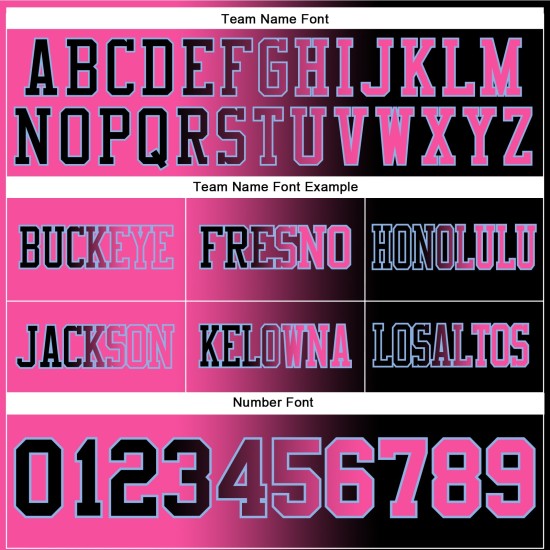 Maglia da football nera autentica personalizzata in mesh sfumato rosa-azzurro Maglia da football nera autentica personalizzata in mesh sfumato rosa-azzurro