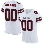 Maglia da calcio personalizzata autentica in rete, bianca, nera e rossa Maglia da calcio personalizzata autentica in rete, bianca, nera e rossa