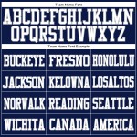 Maglia da football autentica blu navy personalizzata bianco-grigia Maglia da football autentica blu navy personalizzata bianco-grigia