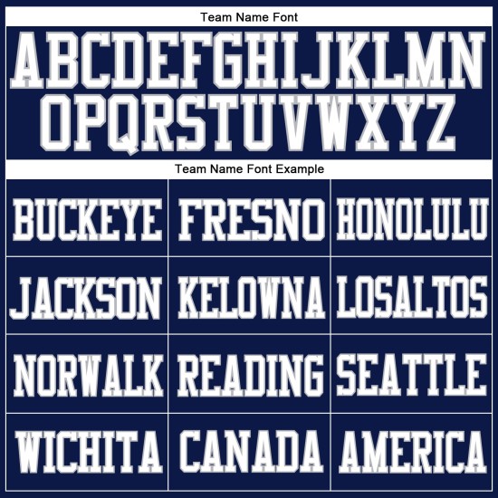 Maglia da football autentica blu navy personalizzata bianco-grigia Maglia da football autentica blu navy personalizzata bianco-grigia