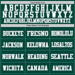 Maglia retrò autentica da football personalizzata, verde, bianca e grigia Maglia retrò autentica da football personalizzata, verde, bianca e grigia