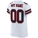 Maglia da calcio personalizzata autentica in rete, bianca, nera e rossa Maglia da calcio personalizzata autentica in rete, bianca, nera e rossa