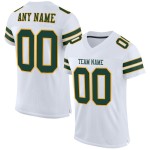Maglia da calcio a rete bianca verde-oro personalizzata autentica Maglia da calcio a rete bianca verde-oro personalizzata autentica