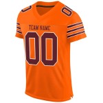 Maglia da calcio autentica bordeaux-bianca personalizzata arancione Maglia da calcio autentica bordeaux-bianca personalizzata arancione