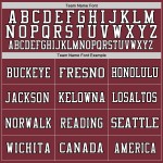 Maglia da football personalizzata bordeaux autentica in rete nera e bianca retrò Maglia da football personalizzata bordeaux autentica in rete nera e bianca retrò