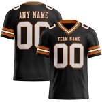 Maglia da football autentica personalizzata in maglia bianca e arancione Texas nera Maglia da football autentica personalizzata in maglia bianca e arancione Texas nera