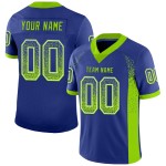 Maglia da football personalizzata Drift in maglia verde-bianca con motivo Royal Neon Maglia da football personalizzata Drift in maglia verde-bianca con motivo Royal Neon