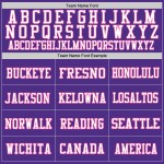 Maglia da football personalizzata autentica viola in maglia bianca, nera e rosa Maglia da football personalizzata autentica viola in maglia bianca, nera e rosa