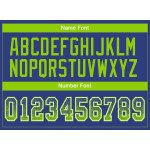 Maglia da football personalizzata Drift in maglia verde-bianca con motivo Royal Neon Maglia da football personalizzata Drift in maglia verde-bianca con motivo Royal Neon