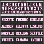 Maglia da calcio autentica personalizzata nera, bianca e rosa Maglia da calcio autentica personalizzata nera, bianca e rosa