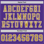 Maglia autentica da football viola personalizzata in maglia oro antico-bianco Maglia autentica da football viola personalizzata in maglia oro antico-bianco