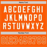 Maglia da football personalizzata, autentica, bianca e arancione, stile retrò Maglia da football personalizzata, autentica, bianca e arancione, stile retrò