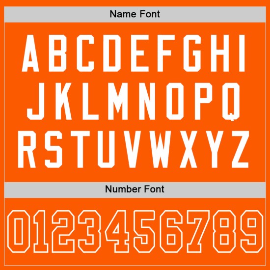Maglia da football personalizzata, autentica, bianca e arancione, stile retrò Maglia da football personalizzata, autentica, bianca e arancione, stile retrò
