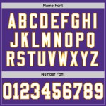 Maglia da football personalizzata vintage, viola, bianca e oro, autentica Maglia da football personalizzata vintage, viola, bianca e oro, autentica