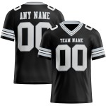 Maglia da calcio personalizzata autentica bianca e nera argento Maglia da calcio personalizzata autentica bianca e nera argento