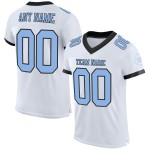 Maglia da calcio autentica, personalizzata, blu-nera, bianca e in rete Maglia da calcio autentica, personalizzata, blu-nera, bianca e in rete