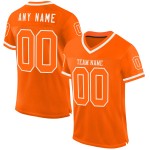 Maglia da football personalizzata, autentica, bianca e arancione, stile retrò Maglia da football personalizzata, autentica, bianca e arancione, stile retrò