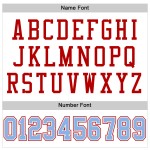 Maglia da calcio personalizzata autentica in rete, bianca, blu e rossa, leggera Maglia da calcio personalizzata autentica in rete, bianca, blu e rossa, leggera