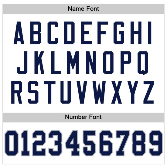 Maglia da football personalizzata in maglia bianca autentica, stile retrò, blu navy e grigio Maglia da football personalizzata in maglia bianca autentica, stile retrò, blu navy e grigio