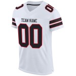 Maglia da calcio personalizzata autentica in rete, bianca, nera e rossa Maglia da calcio personalizzata autentica in rete, bianca, nera e rossa