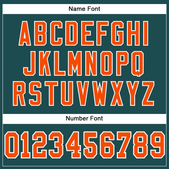 Maglia da football arancione-bianca personalizzata Midnight Green autentica Maglia da football arancione-bianca personalizzata Midnight Green autentica