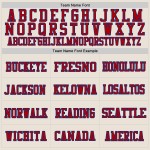 Maglia da football americano personalizzata, autentica, in maglia rossa, color crema, stile Royal-White Maglia da football americano personalizzata, autentica, in maglia rossa, color crema, stile Royal-White