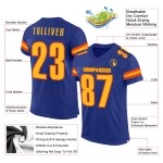 Maglia da calcio personalizzata Royal Mesh oro-arancio autentica Maglia da calcio personalizzata Royal Mesh oro-arancio autentica