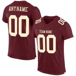 Maglia da football autentica personalizzata in maglia color crema bordeaux Maglia da football autentica personalizzata in maglia color crema bordeaux