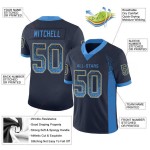 Maglia da football blu navy, moda, blu polvere-oro, personalizzata Drift Mesh Maglia da football blu navy, moda, blu polvere-oro, personalizzata Drift Mesh